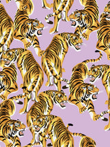 Bike Shorts - Lilac Climbing Tigers