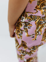 Bike Shorts - Lilac Climbing Tigers